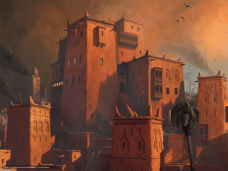ancient desert cityscape