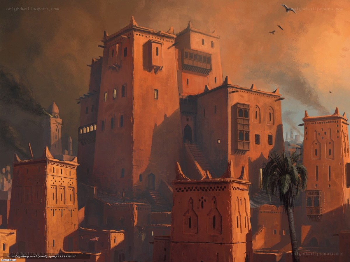 ancient desert cityscape