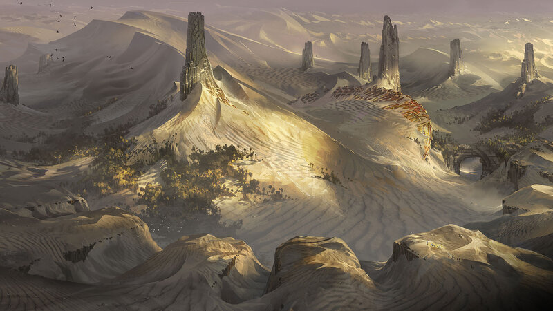 Ancient Desert Ruins — Brown, Dramatic