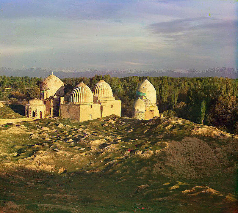 Ancient domed structures in a valley