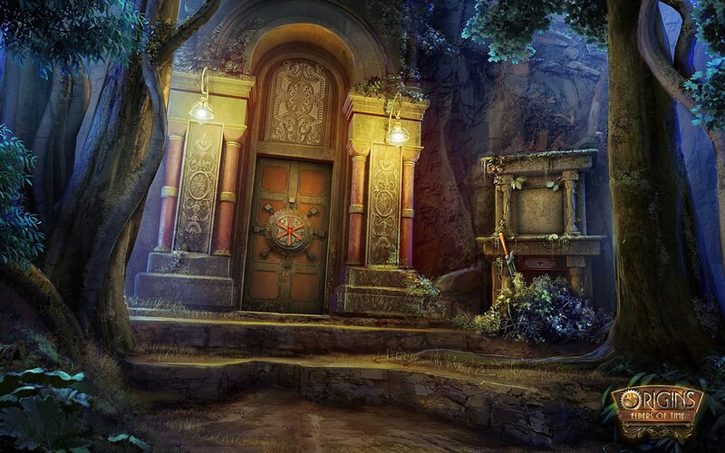 Ancient Door in Forest