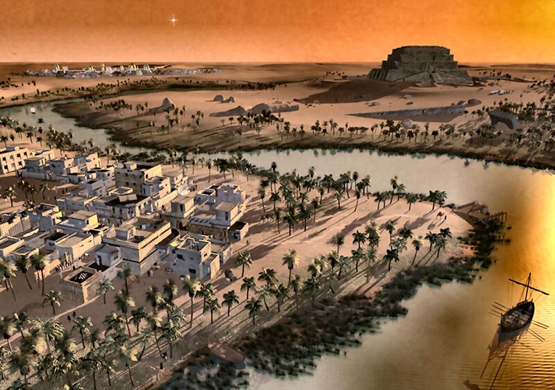 Ancient Egyptian City — Orange