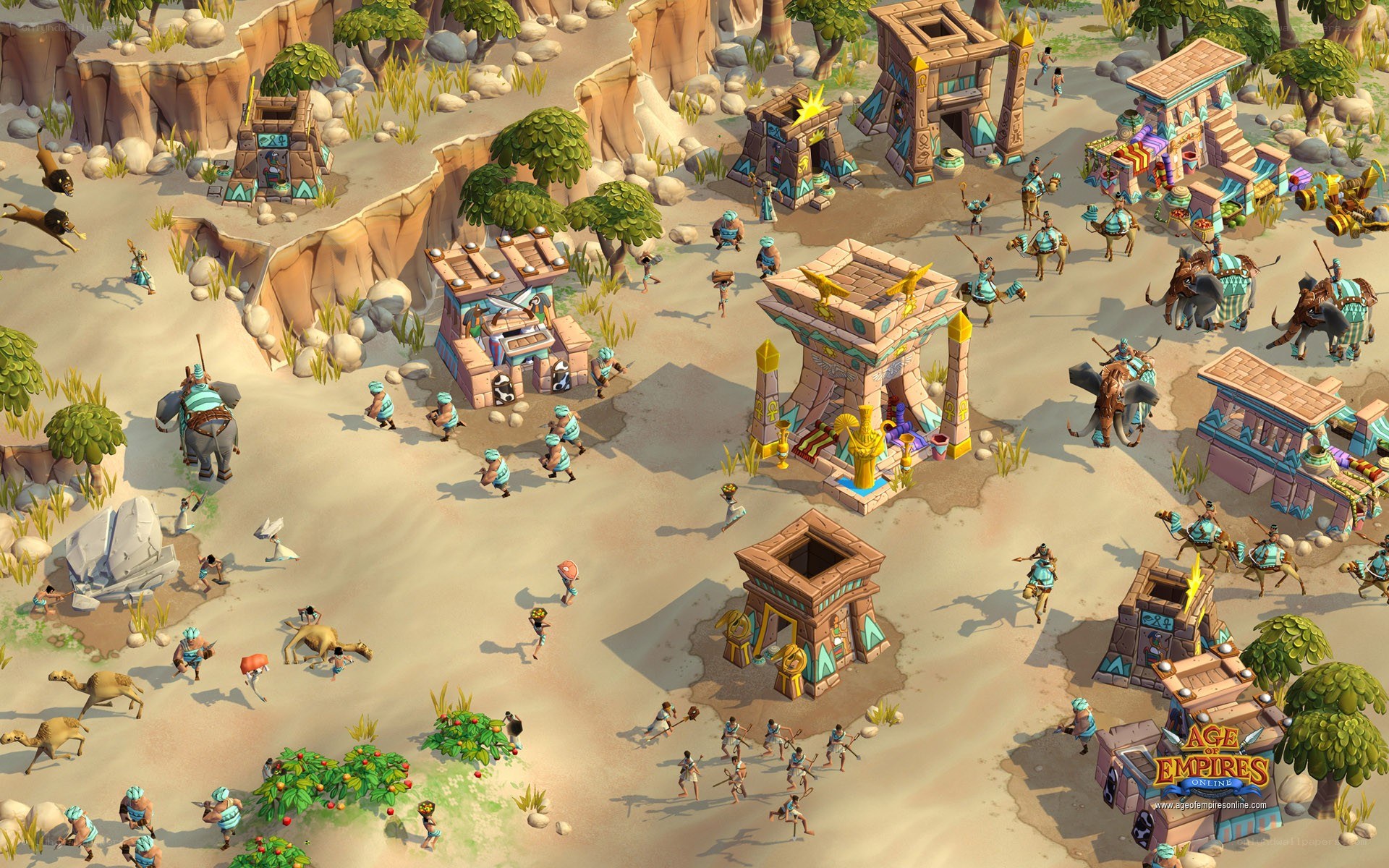 Ancient Egyptian city scene