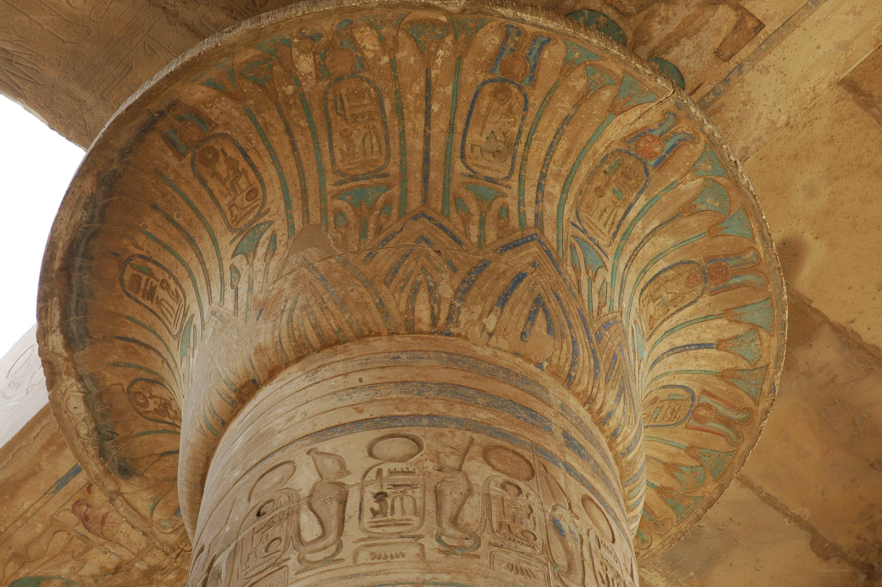 ancient egyptian column capital