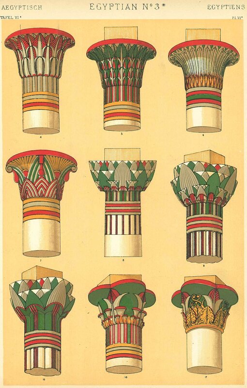 Ancient Egyptian column capitals