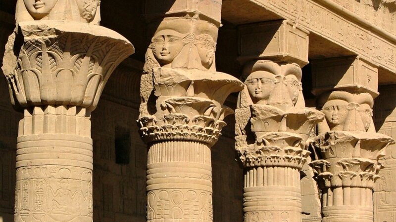 Ancient Egyptian Columns — Beige