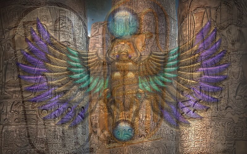 ancient egyptian deity with wings