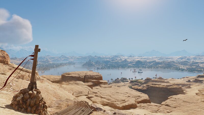 Ancient Egyptian Landscape — Blue