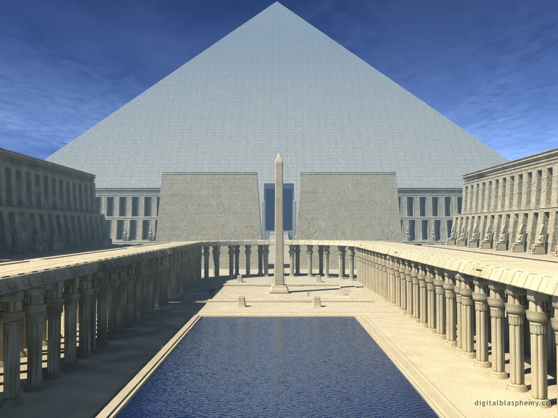 Ancient Egyptian Pyramid — Blue