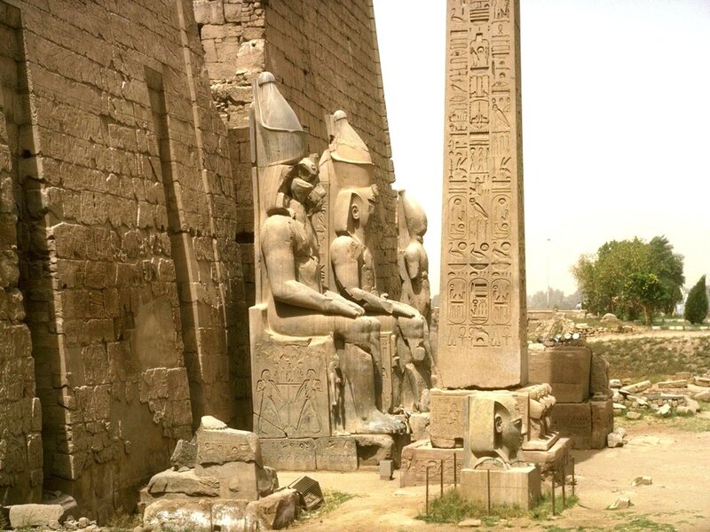 Ancient Egyptian Statues — Brown, Afternoon
