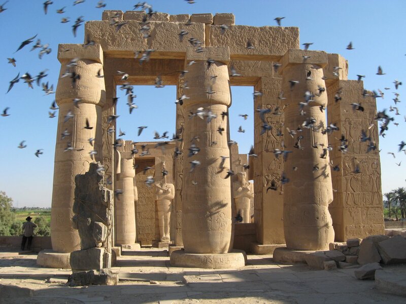 Ancient Egyptian Temple — Beige, Serene, Afternoon