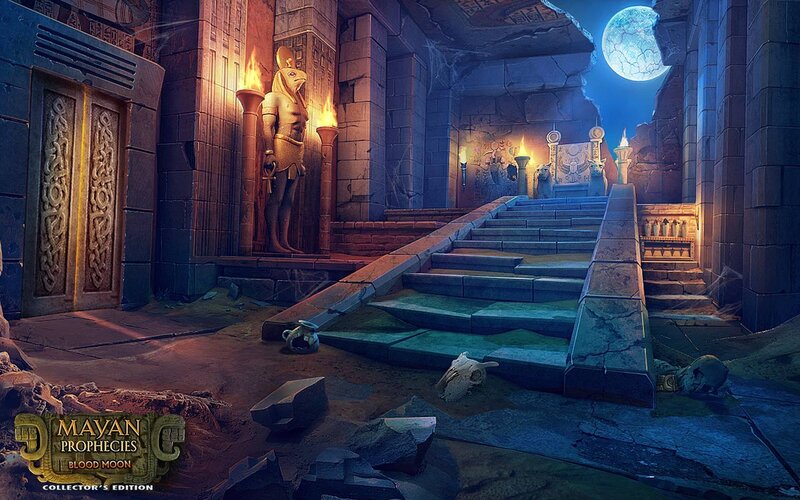 Ancient Egyptian Temple — Blue, Mysterious