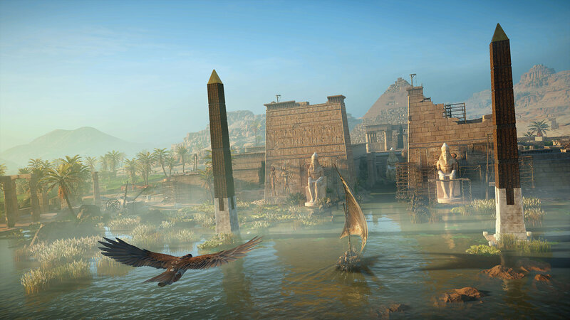 Ancient Egyptian Temple — Blue, Serene, Morning