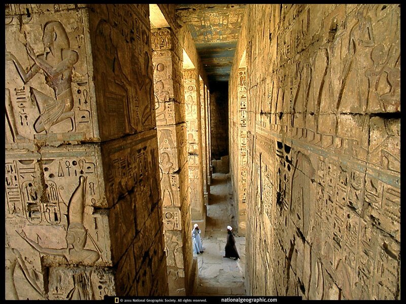Ancient Egyptian Temple — Brown, Historical, Photograph