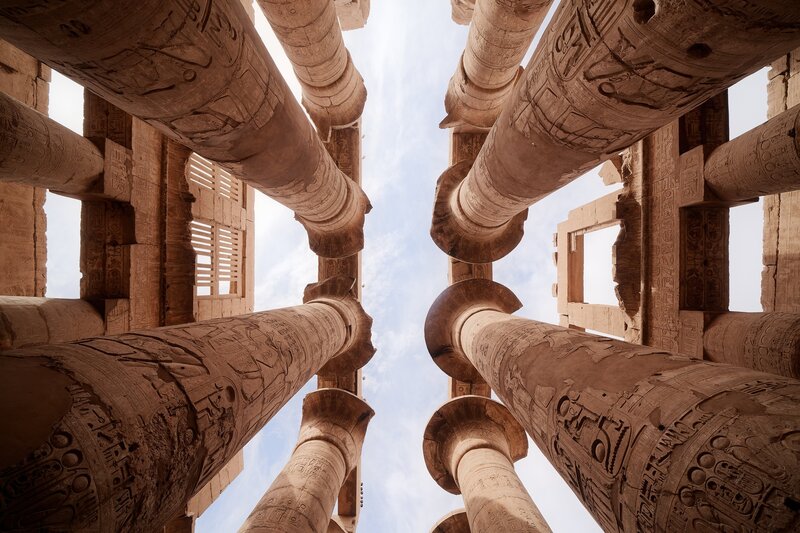 Ancient Egyptian Temple Columns — Brown