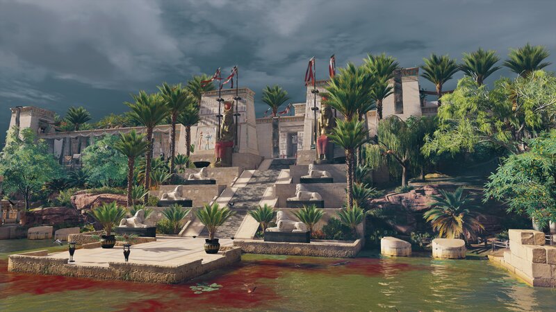 Ancient Egyptian Temple — Green