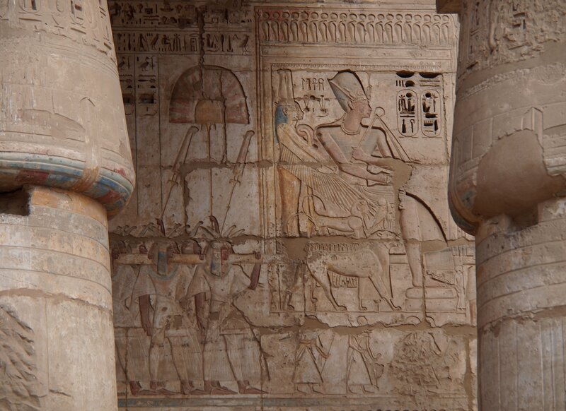 Ancient Egyptian temple relief