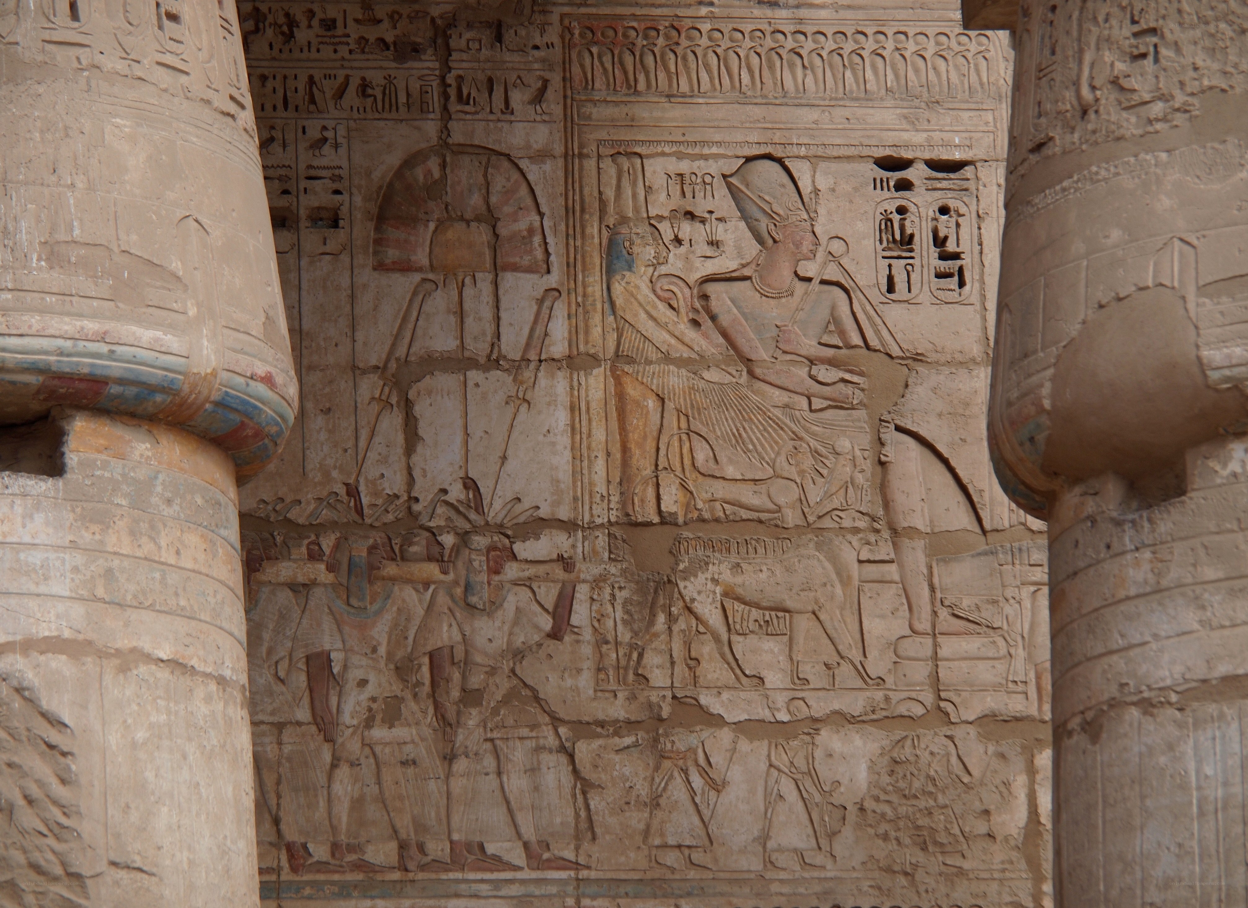 Ancient Egyptian temple relief
