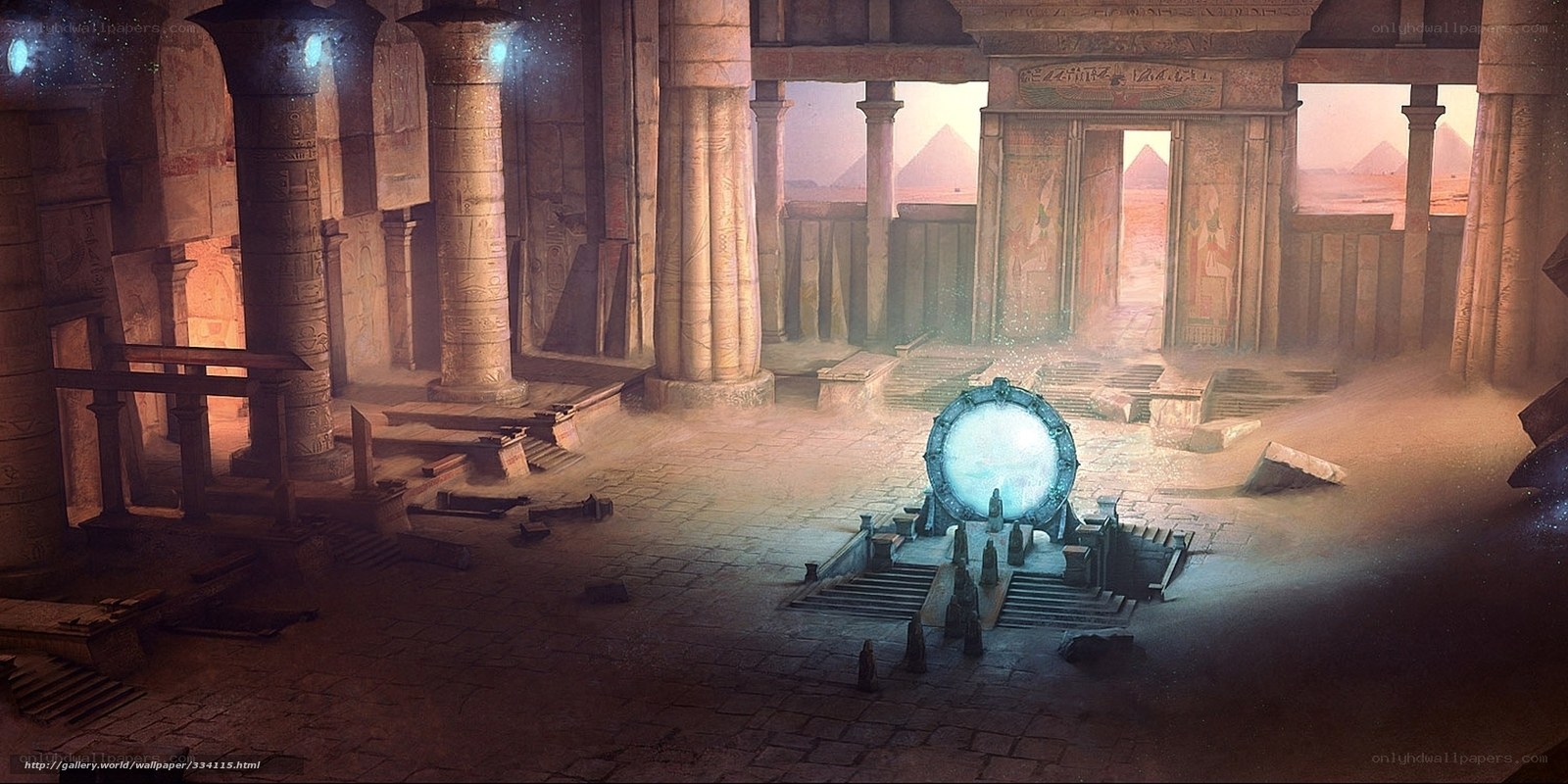 ancient egyptian temple with portal