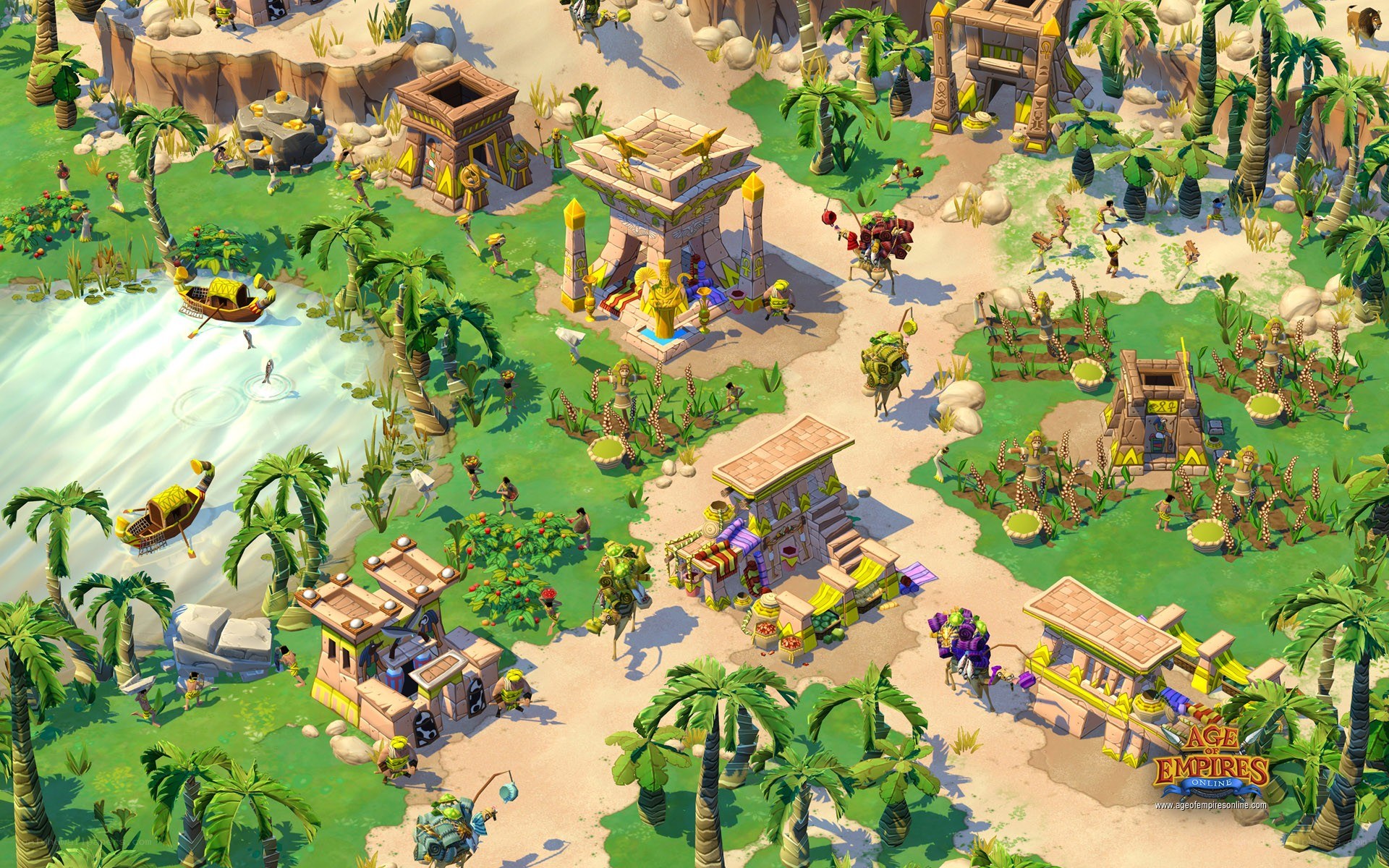 ancient egyptian village scene
