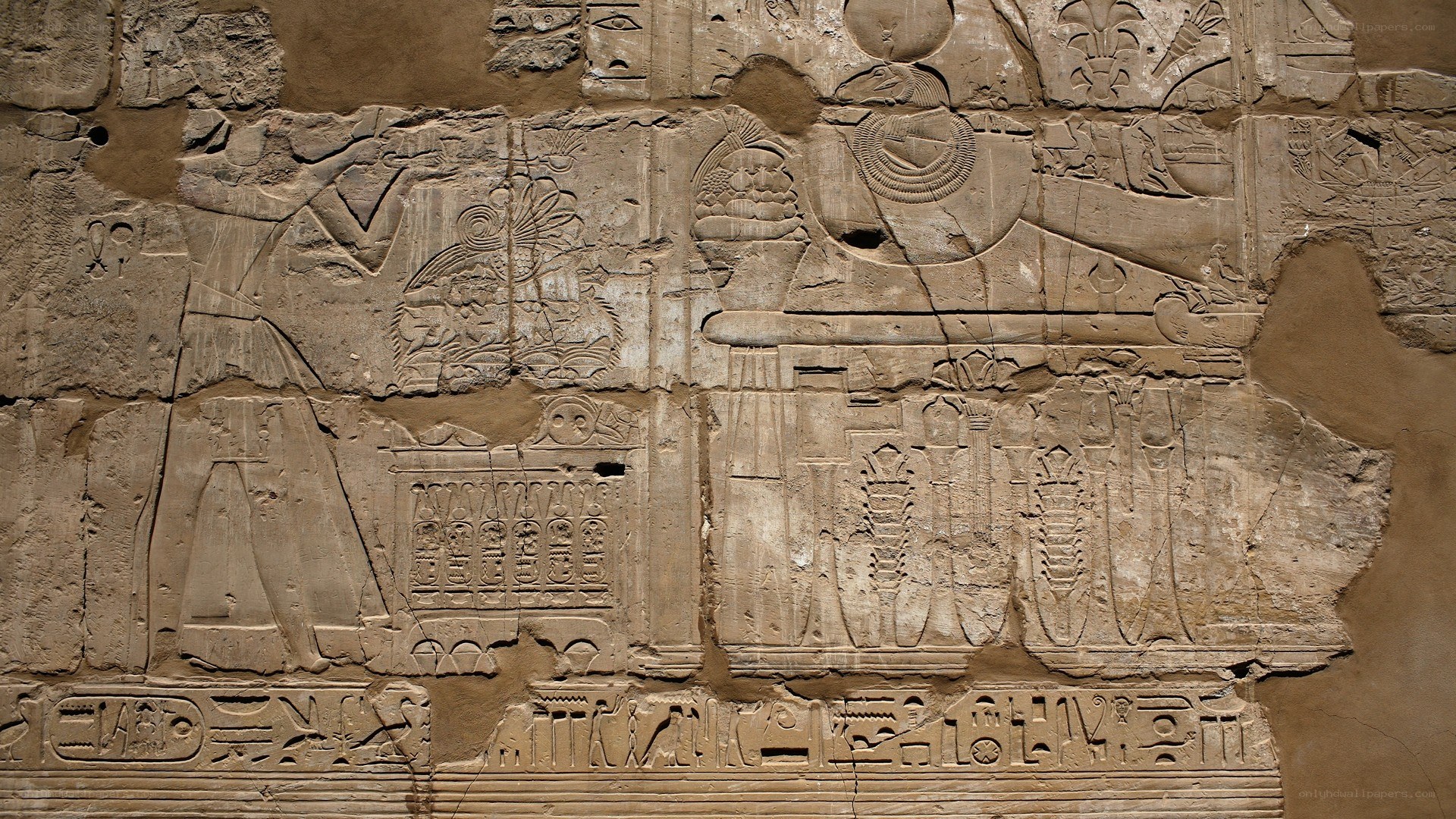 Ancient Egyptian wall carving