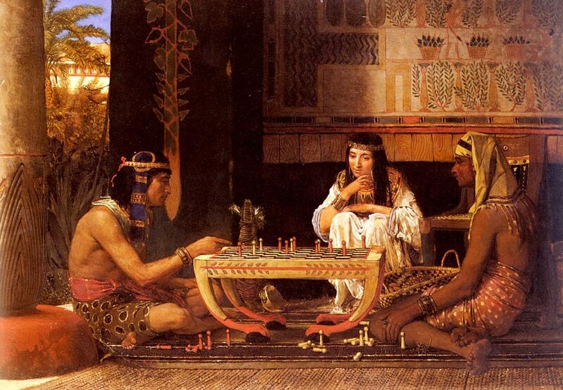 Ancient Egyptians playing a board game