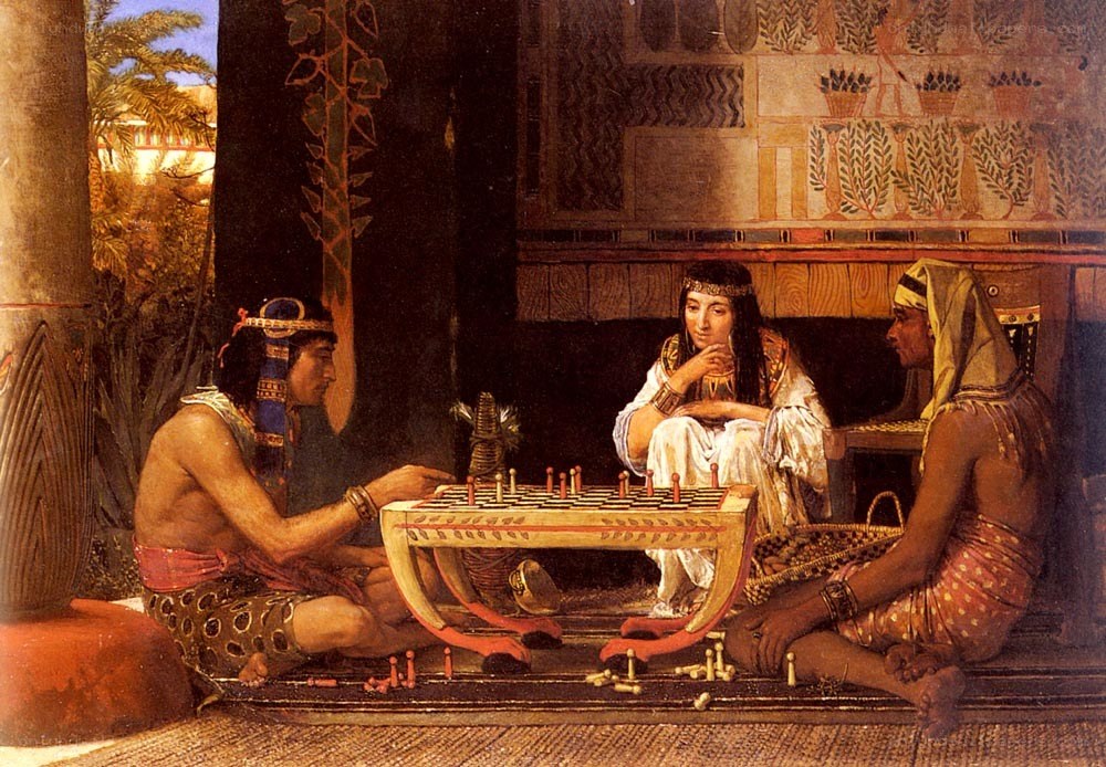 Ancient Egyptians playing a board game