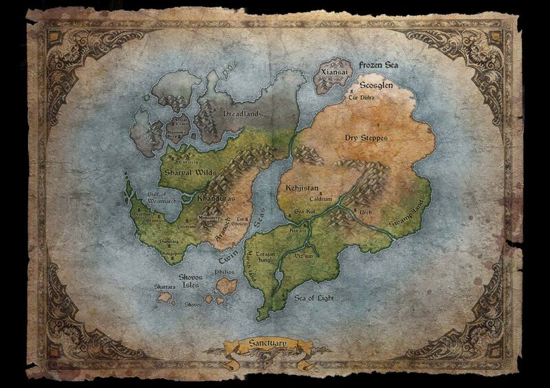 ancient fantasy world map