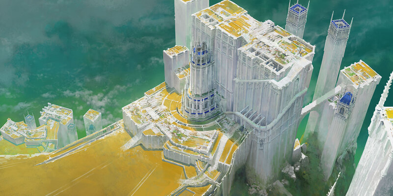 Ancient Floating City — White