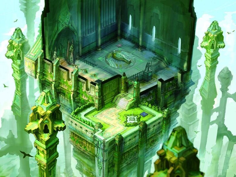 Ancient Floating Temple — Green