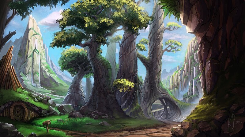 Ancient Forest Grove — Green