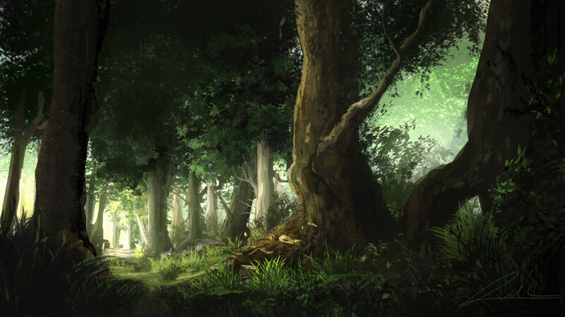 Ancient Forest Path — Green