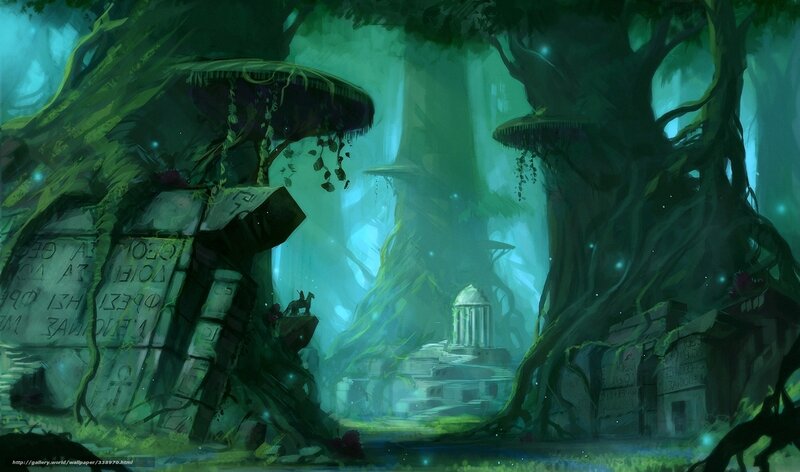 ancient forest ruins