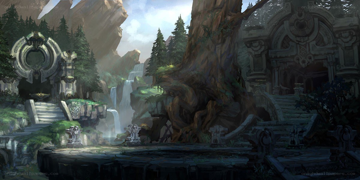 ancient forest temple