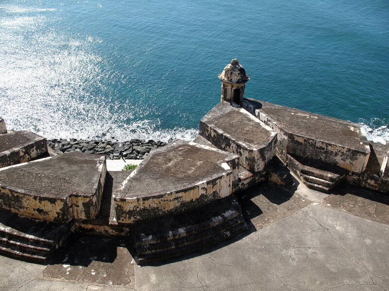 ancient fort overlooking the sea