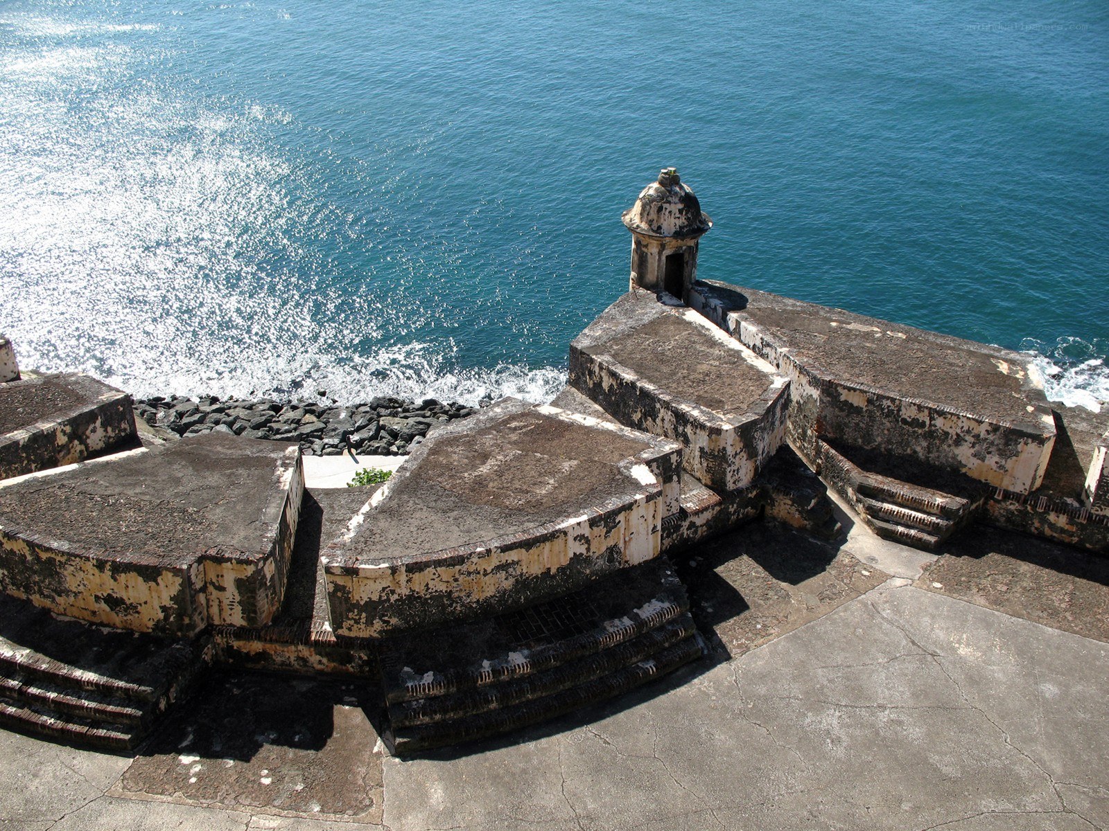 ancient fort overlooking the sea