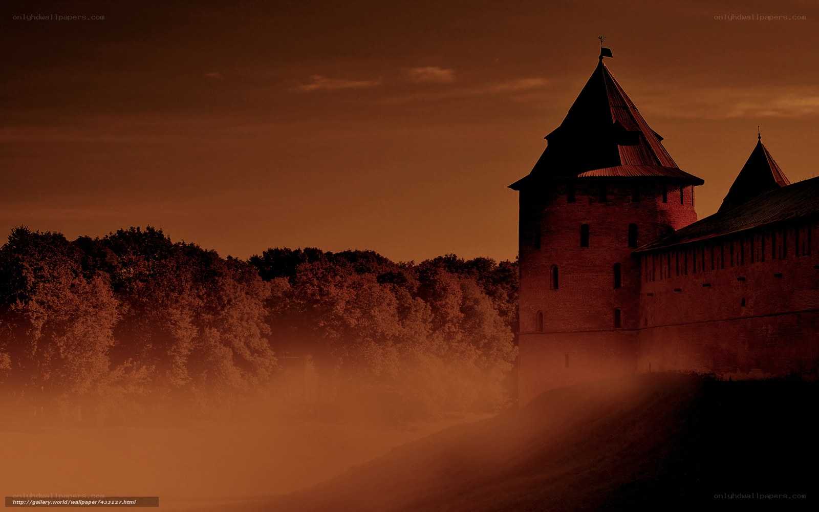 Ancient fortress at dawn
