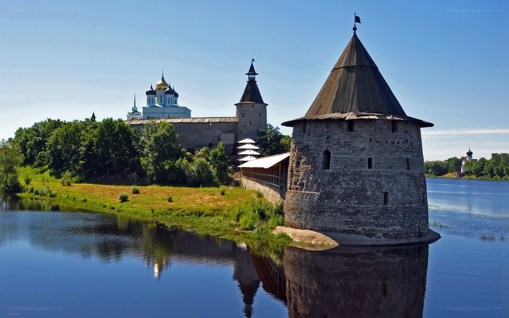 Ancient fortress by a river