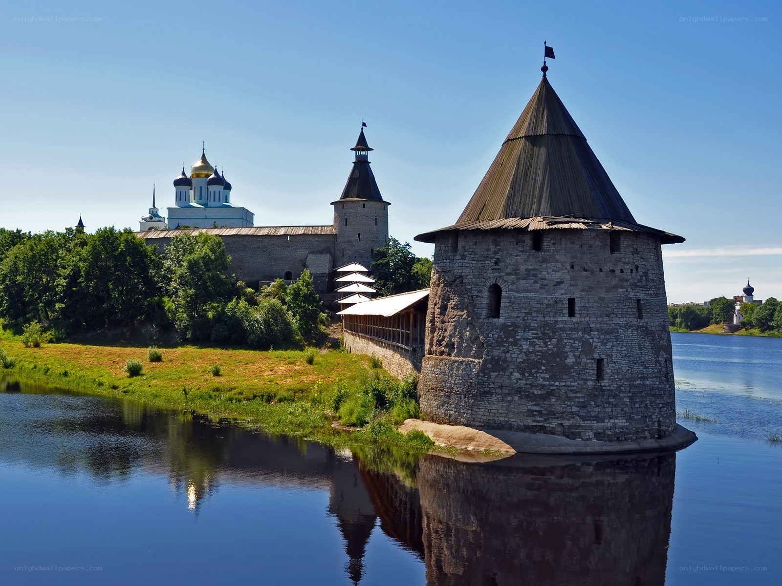 ancient fortress by a river