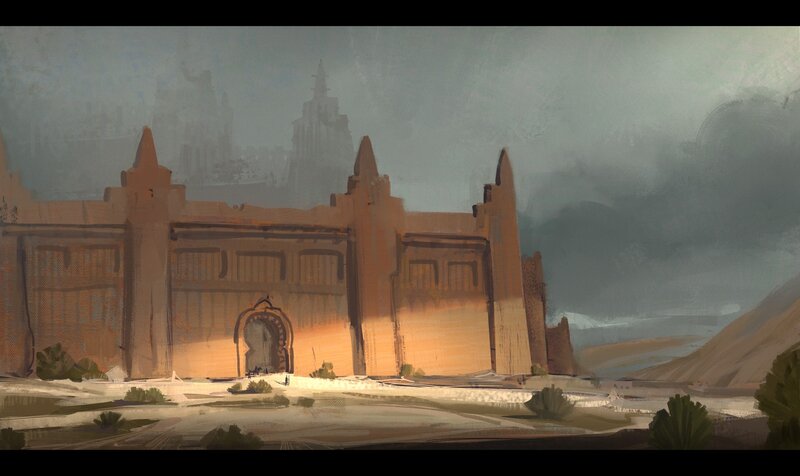 Ancient Fortress Gate — Brown