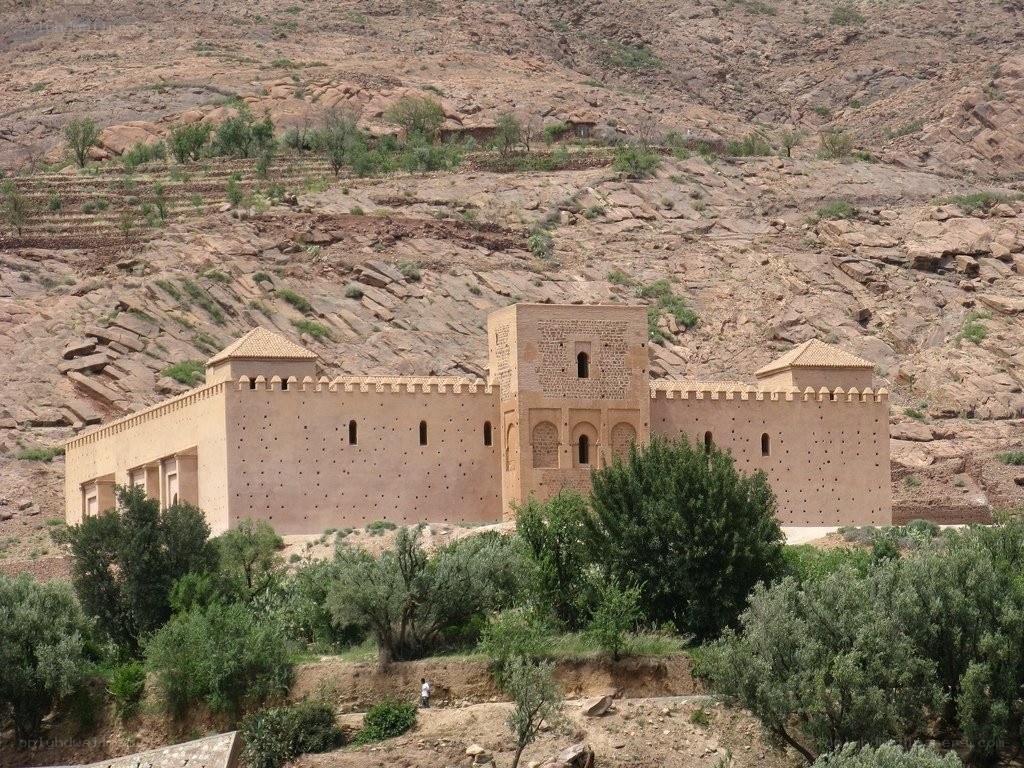 ancient fortress in mountainous region