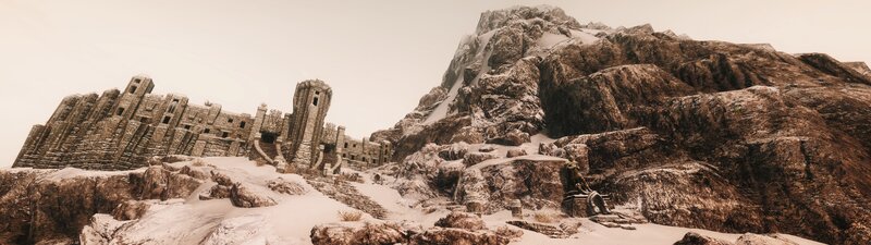 Ancient Fortress in Snow