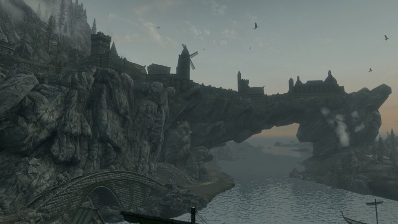 ancient fortress on a cliff