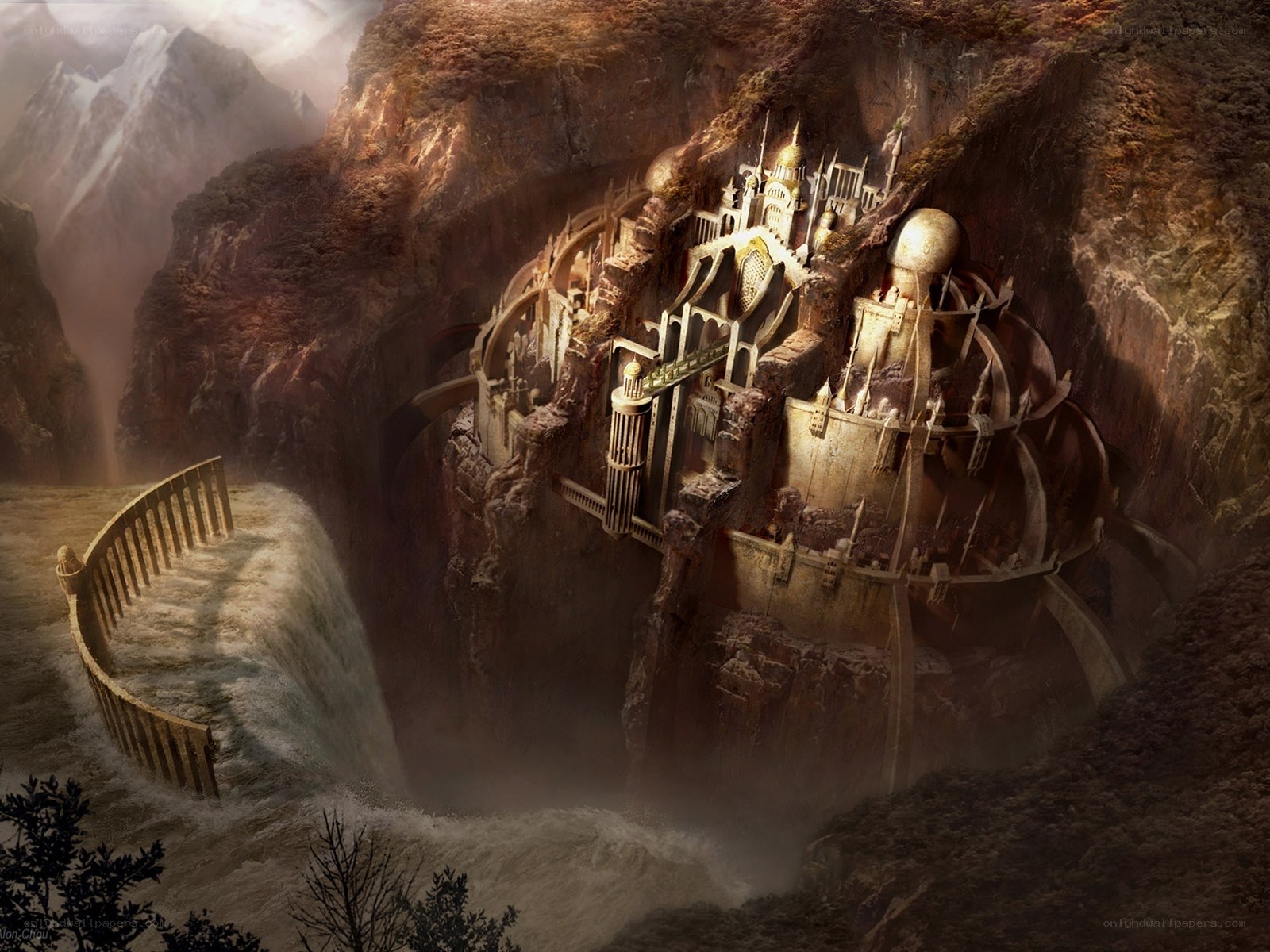 ancient fortress on a cliff