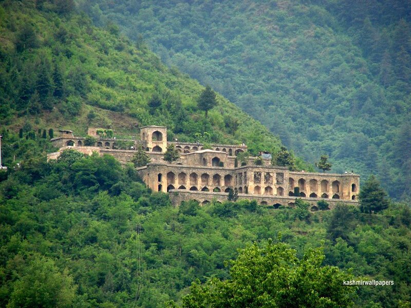 ancient fortress on a green hill