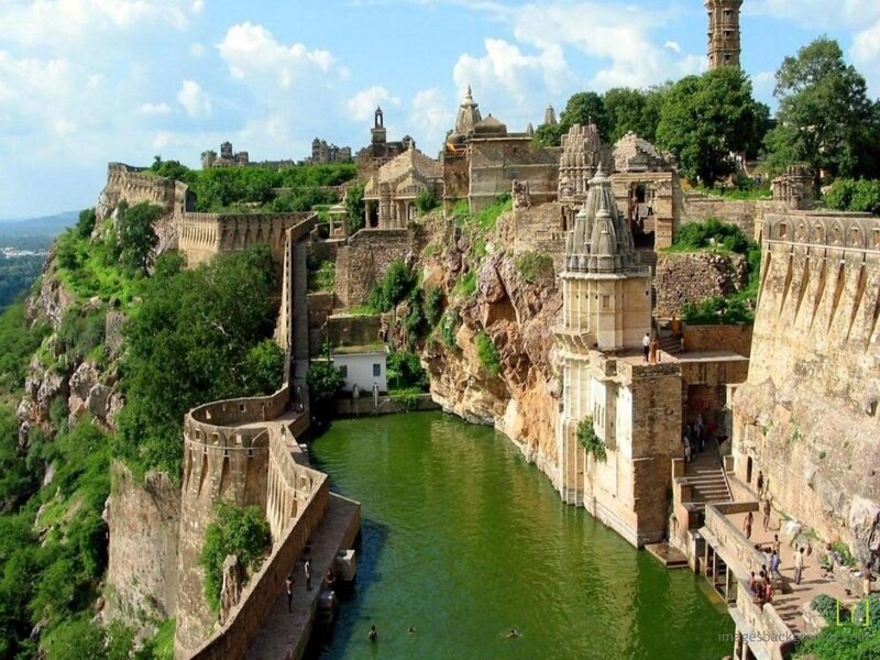 Ancient Fortress on Cliff — Green, Serene