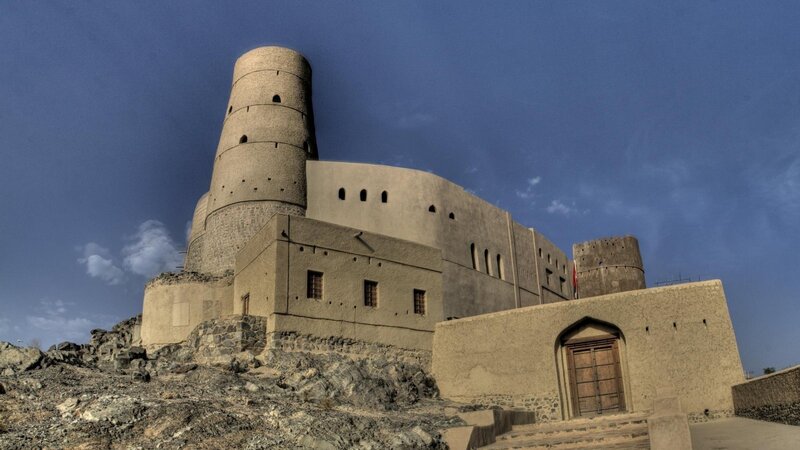 Ancient Fortress on Hill — Blue, Dramatic, Afternoon