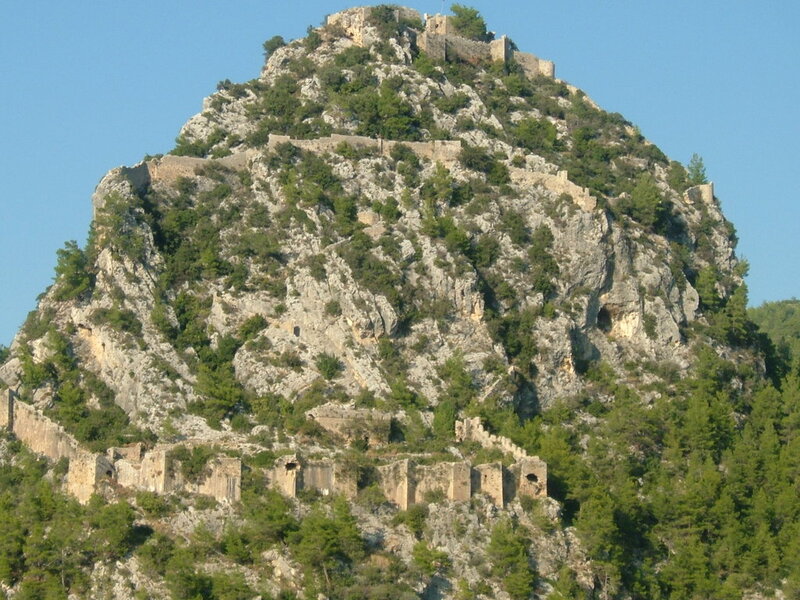 Ancient Fortress on Hill — Green, Serene, Afternoon, Photograph, Castle