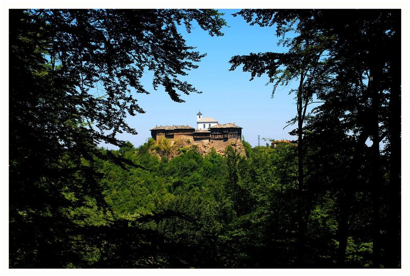 Ancient Fortress on Hill — Green, Serene, Afternoon, Photograph, Trees