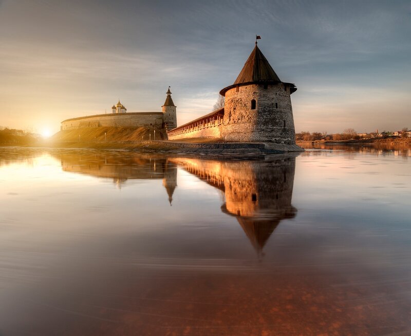 Ancient Fortress on River